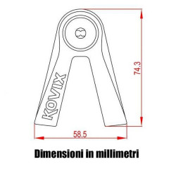 Bloccadisco Kovix KV1 con perno da 5mm nero Bloccadisco Kovix KV1 con perno da 5mm nero