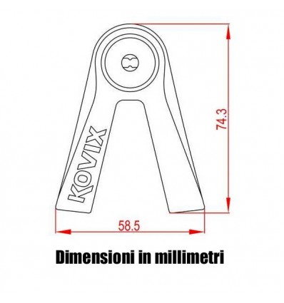 Bloccadisco Kovix KV1 con perno da 5mm nero Bloccadisco Kovix KV1 con perno da 5mm nero