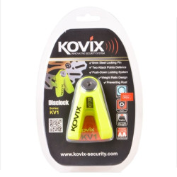 Bloccadisco Kovix KV1 con perno da 5mm giallo fluo Bloccadisco Kovix KV1 con perno da 5mm giallo fluo