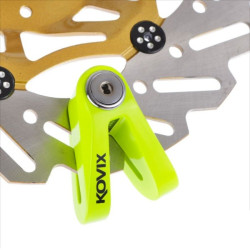 Bloccadisco Kovix KV1 con perno da 5mm giallo fluo Bloccadisco Kovix KV1 con perno da 5mm giallo fluo