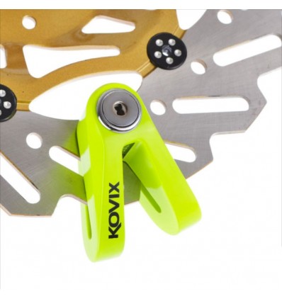Bloccadisco Kovix KV1 con perno da 5mm giallo fluo Bloccadisco Kovix KV1 con perno da 5mm giallo fluo