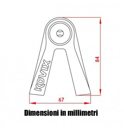 Bloccadisco Kovix KV2 con perno da 14mm argento Bloccadisco Kovix KV2 con perno da 14mm argento