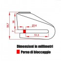 Bloccadisco Kovix KV2 con perno da 14mm argento Bloccadisco Kovix KV2 con perno da 14mm argento