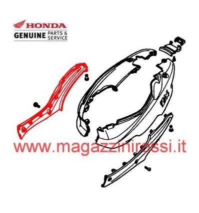Carena - Bandella laterale dx Honda Dio ZX 94-03 Carena - Bandella laterale dx Honda Dio ZX 94-03