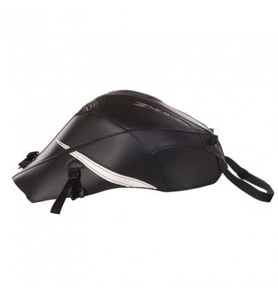 Copriserbatoio Bagster per Kawasaki ZX-10R dal 2011 in similpelle nero opaco e bianco Copriserbatoio Bagster per Kawasaki ZX-10R dal 2011 in similpelle nero opaco e bianco