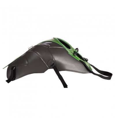 Copriserbatoio Bagster per Kawasaki Z1000 dal 2014 in similpelle grigio e verde