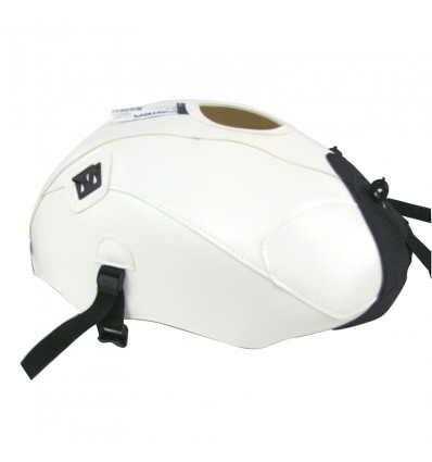 Copriserbatoio Bagster per Triumph Speed Triple 1050 11-15 in similpelle bianco e nero opaco