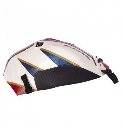 Copriserbatoio Bagster per Honda CBR 1000RR 12-16 in similpelle rosso, bianco e blu