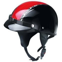 Casco da moto Red Bike RB-481 non omologato nero e rosso