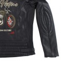 Giacca da moto in pelle Rusty Pistons Logan nera Giacca da moto in pelle Rusty Pistons Logan nera
