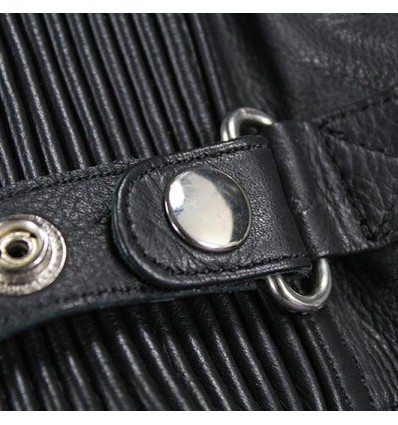 Giacca da moto in pelle Rusty Pistons Logan nera Giacca da moto in pelle Rusty Pistons Logan nera