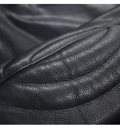 Giacca da moto in pelle Rusty Pistons Logan nera Giacca da moto in pelle Rusty Pistons Logan nera