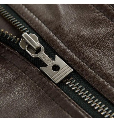 Giacca moto da donna in pelle Rusty Pistons Livonia Brown marrone Giacca moto da donna in pelle Rusty Pistons Livonia Brown marrone