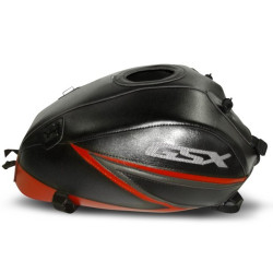 Copriserbatoio Bagster per Suzuki GSX 1400 in similpelle nero, rosso egrigio