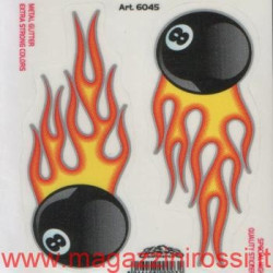 Set Adesivi piccolo 4R fantasia Palla infuocata