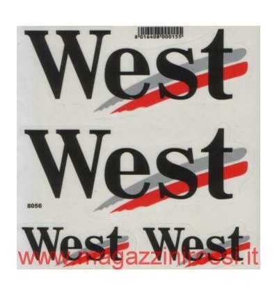 Set Adesivi piccolo 4R logo West Set Adesivi piccolo 4R logo West