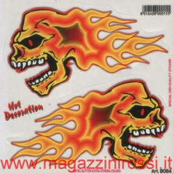 Set Adesivi medi Teschi con Fiamme