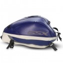 Copriserbatoio Bagster per Suzuki GSX 1400 in similpelle bianco, blu e acciaio Copriserbatoio Bagster per Suzuki GSX 1400 in similpelle bianco, blu e acciaio