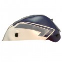 Copriserbatoio Bagster per Suzuki GSX 1400 in similpelle bianco, blu scuro e grigio Copriserbatoio Bagster per Suzuki GSX 1400 in similpelle bianco, blu scuro e grigio