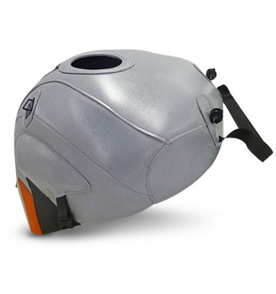 Copriserbatoio Bagster per Yamaha YZF R6 99-02 similpelle argento, gririo e arancio