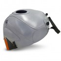 Copriserbatoio Bagster per Yamaha YZF R6 99-02 similpelle argento, gririo e arancio