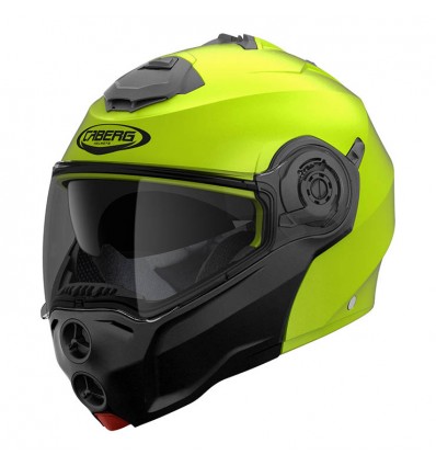 Casco Caberg Droid Hi Vizion apribile doppia visiera giallo fluo Casco Caberg Droid Hi Vizion apribile doppia visiera giallo fluo