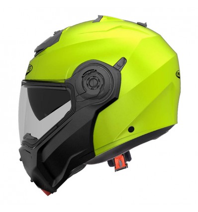 Casco Caberg Droid Hi Vizion apribile doppia visiera giallo fluo Casco Caberg Droid Hi Vizion apribile doppia visiera giallo fluo
