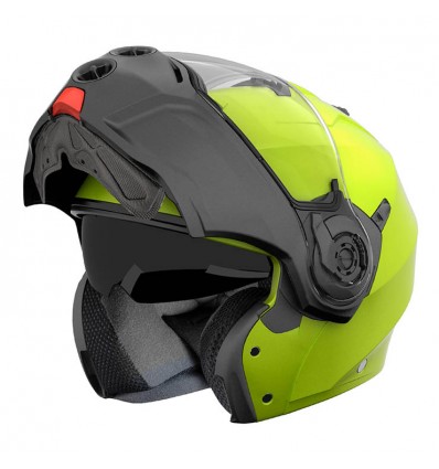 Casco Caberg Droid Hi Vizion apribile doppia visiera giallo fluo Casco Caberg Droid Hi Vizion apribile doppia visiera giallo fluo