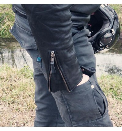 Pantalone da moto in tessuto PMJ Jeans Santiago grigio Pantalone da moto in tessuto PMJ Jeans Santiago grigio