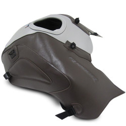 Copriserbatoio Bagster per BMW R1200R dal 2015 in similpelle argento, nero e piombo