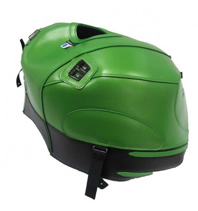 Copriserbatoio Bagster per Kawasaki ZZR1400 in similpelle verde madreperla con deco nera