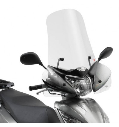 Parabrezza Givi trasparente completo di attacchi per Honda Vision 50/110 11-17