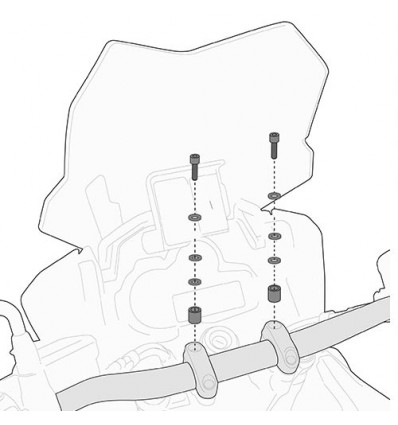 Kit viteria Givi per Smart Bar S901A su Honda CBF 600S/N 04-12