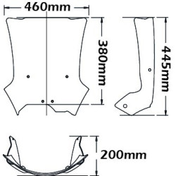 Cupolino Isotta tipo adv basso per BMW F800GS dal 2012 Cupolino Isotta tipo adv basso per BMW F800GS dal 2012