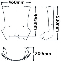 Cupolino Isotta tipo adv alto per BMW F800GS dal 2012 Cupolino Isotta tipo adv alto per BMW F800GS dal 2012