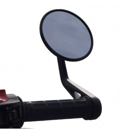 Specchio per terminale manubio FAR 7605 nero e argento Specchio per terminale manubio FAR 7605 nero e argento