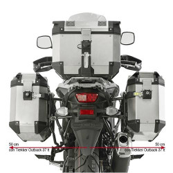 Portavaligie laterale Givi specifico per valigie Monokey Trekker Outback su Suzuki DL650 V-Strom 2017 Portavaligie laterale Givi specifico per valigie Monokey Trekker Outback su Suzuki DL650 V-Strom 2017
