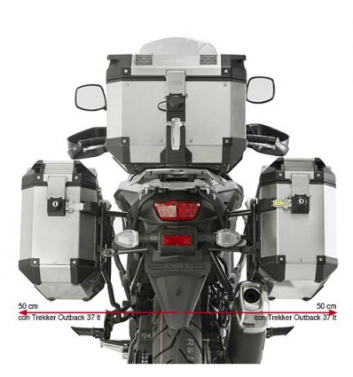 Portavaligie laterale Givi specifico per valigie Monokey Trekker Outback su Suzuki DL650 V-Strom 2017 Portavaligie laterale Givi specifico per valigie Monokey Trekker Outback su Suzuki DL650 V-Strom 2017