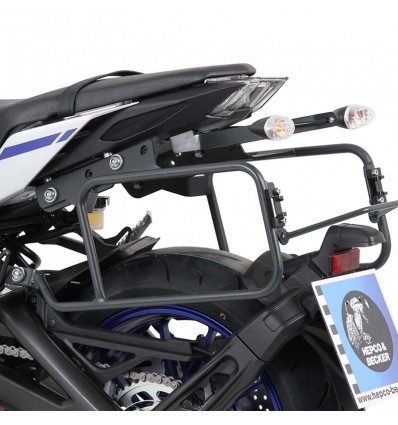 Coppia telai laterali neri Hepco & Becker Lock It per Yamaha MT-09 2017