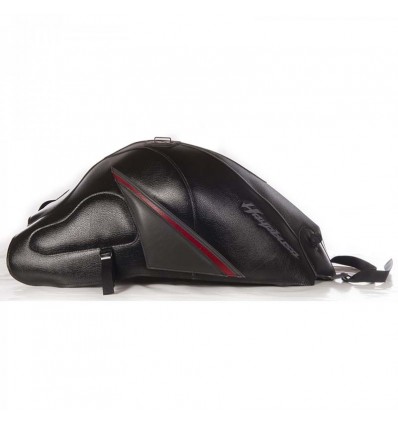 Copriserbatoio Bagster per Suzuki GSX 1300 R Hayabusa in similpelle nero, grigio e rosso