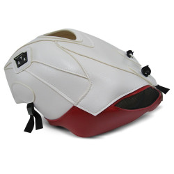 Copriserbatoio Bagster per BMW S1000R dal 2014 in similpelle bianco e rosso