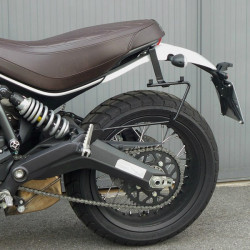 Borsa laterale MCJ Business in pelle marrone per Ducati Scrambler Borsa laterale MCJ Business in pelle marrone per Ducati Scrambler