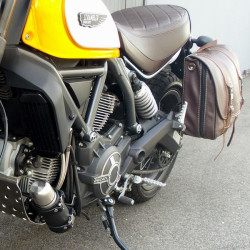 Borsa laterale MCJ Business in pelle marrone per Ducati Scrambler Borsa laterale MCJ Business in pelle marrone per Ducati Scrambler