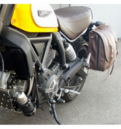 Borsa laterale MCJ Business in pelle marrone per Ducati Scrambler Borsa laterale MCJ Business in pelle marrone per Ducati Scrambler
