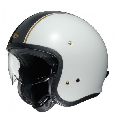 Casco Shoei J-O con visiera a scomparsa Caburettor bianco Casco Shoei J-O con visiera a scomparsa Caburettor bianco