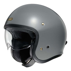 Casco Shoei J-O con visiera a scomparsa grigio pastello Casco Shoei J-O con visiera a scomparsa grigio pastello