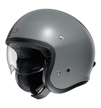 Casco Shoei J-O con visiera a scomparsa grigio pastello Casco Shoei J-O con visiera a scomparsa grigio pastello