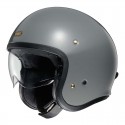 Casco Shoei J-O con visiera a scomparsa grigio pastello Casco Shoei J-O con visiera a scomparsa grigio pastello