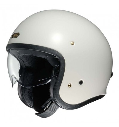 Casco Shoei J-O con visiera a scomparsa bianco lucido Casco Shoei J-O con visiera a scomparsa bianco lucido