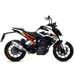 Terminale Arrow Thunder Aluminium Dark Inox per KTM Duke 125 2017